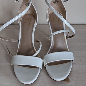 Mix No 6 White Open Toe Heels Size 6